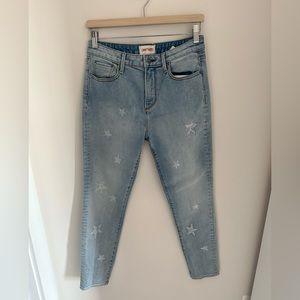 Driftwood Jackie High Rose star print jeans size 28